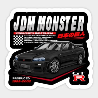 NISSAN SKYLINE GTR-R34 (BLACK) Sticker